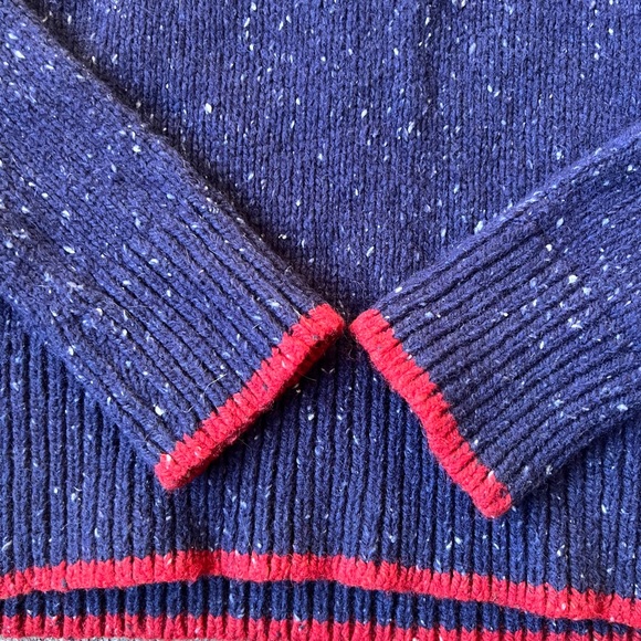 PATAGONIA Ranchito Hoody Navy Speckled Wool Pullover Sweater size Medium - Picture 8 of 9